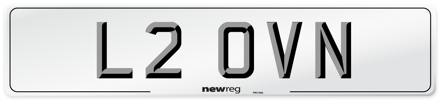 L2 OVN Number Plate from New Reg